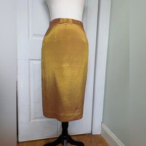 Iridescent Peach and Gold Y2K Skirt
